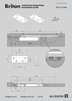 Installation Guide Briton 2400 Series Flush Fixing Plate