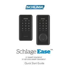 Quick Start Guide Schlage Ease S1 and S1K